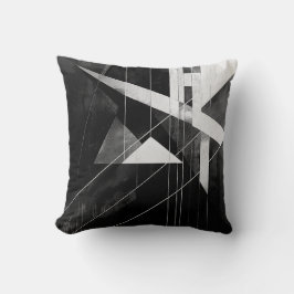 Almofada Travesseiro decorativo Geométrico Preto e Branco