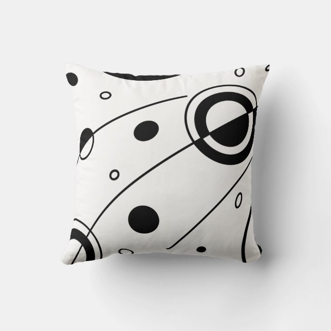 Almofada Travesseiro decorativo Geométrico Preto e Branco (Verso)