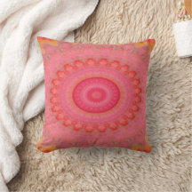 Travesseiro decorativo Gigi rosa, laranja e amarel