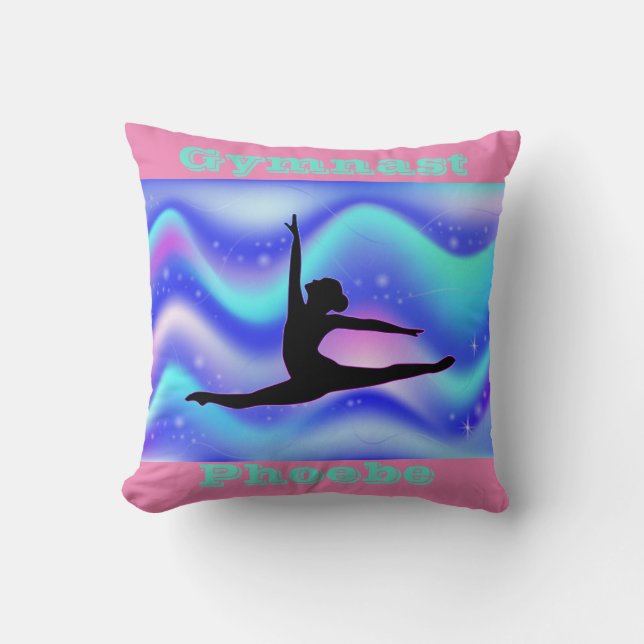Almofada Travesseiro decorativo Girls Gymnastics com Nome (Frente)