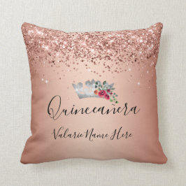 Almofada Travesseiro decorativo Glitter Rosa bonito Quincea