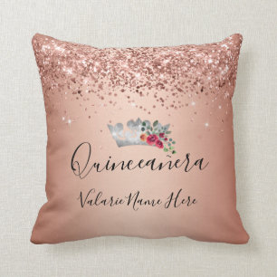Almofada Travesseiro decorativo Glitter Rosa bonito Quincea