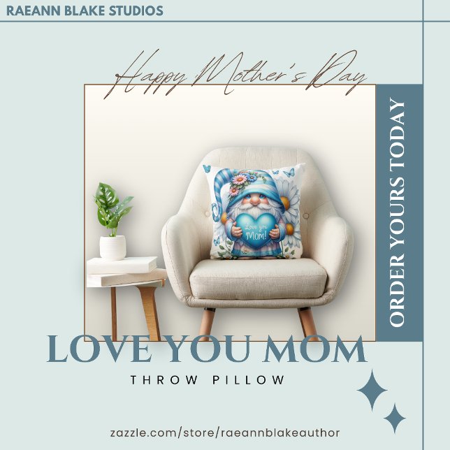 Almofada Travesseiro decorativo Gnome do dia de as mães (Criador carregado)