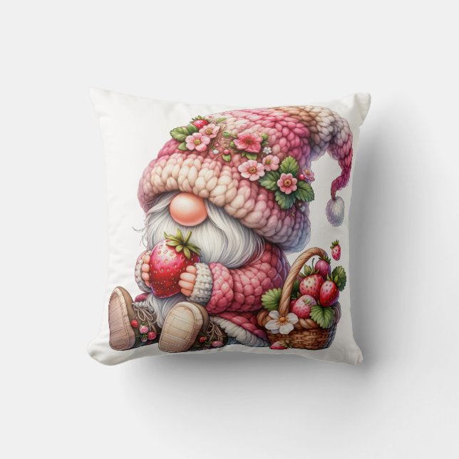 Almofada Travesseiro decorativo Gnome Strawberry (Frente)