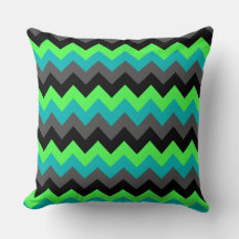 Travesseiro decorativo Grande do Ombre Verde Preto