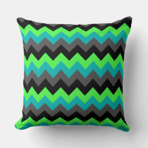 Almofada Travesseiro decorativo Grande do Ombre Verde Preto