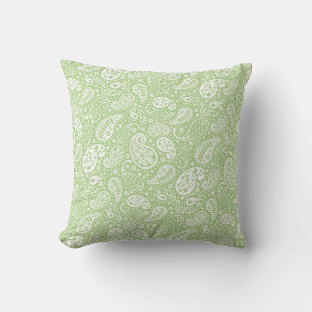 Almofada Travesseiro decorativo Green Paisley (Frente)