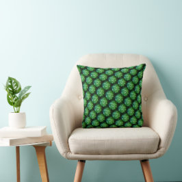 Almofada travesseiro decorativo "Green Trellis"