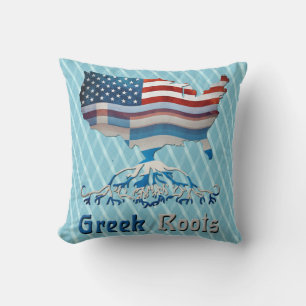 Almofada Travesseiro decorativo grego americano, Raízes gre