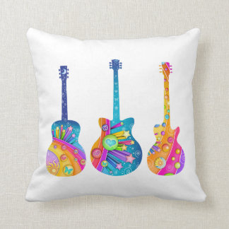 ALMOFADA TRAVESSEIRO DECORATIVO - GUITARRA DO POP ART