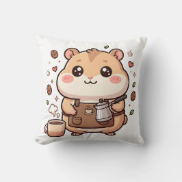 Almofada Travesseiro Decorativo Hamster Barista