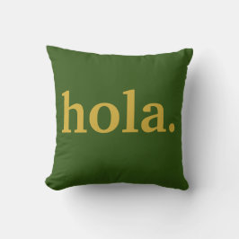 Almofada Travesseiro decorativo Hola Dourado de Script e Po