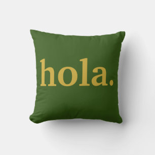 Almofada Travesseiro decorativo Hola Dourado de Script e Po