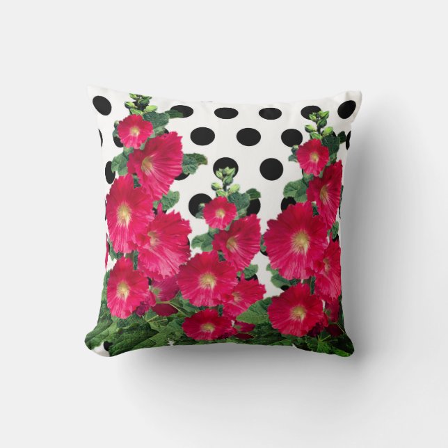 Almofada Travesseiro decorativo Hollyhocks (Frente)
