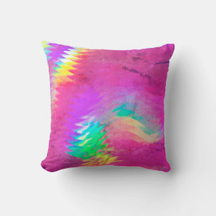Almofada Travesseiro decorativo Holográfico Rosa e Verde