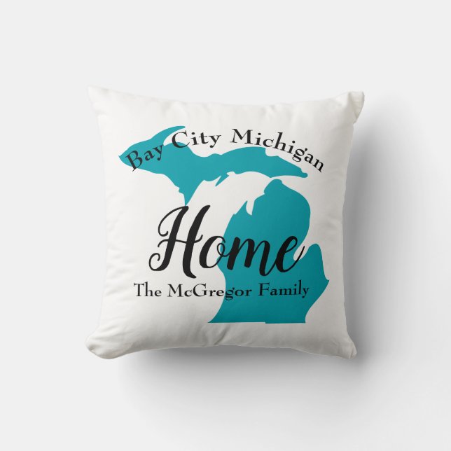 Almofada Travesseiro decorativo Home do Michigan (Frente)