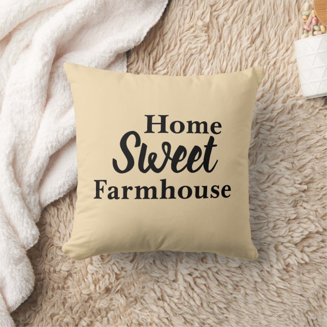 Almofada Travesseiro decorativo "Home Sweet Farmhouse" com  (Cobertor)