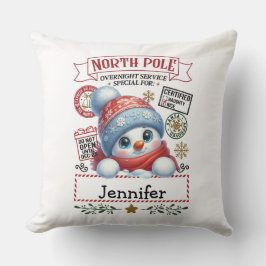 Almofada Travesseiro Decorativo Homem de Neve Fofo