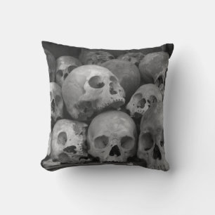 Almofada Travesseiro decorativo humano dos crânios