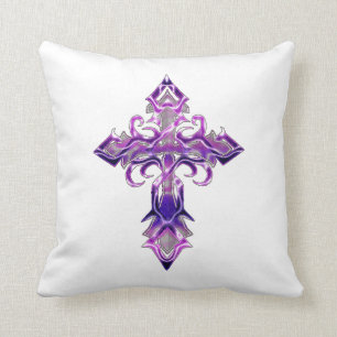Almofada Travesseiro decorativo II da Cruz Média Roxa