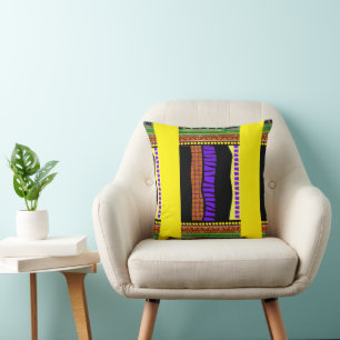 Almofada Travesseiro decorativo Impressão afrocêntrico