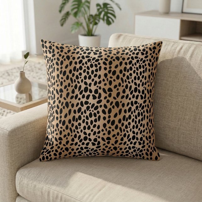 Almofada Travesseiro decorativo Impressão Cheetah Brown (Animal Print Cheetah Pattern Pillow)