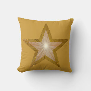 Almofada travesseiro decorativo impresso com "Dourado"