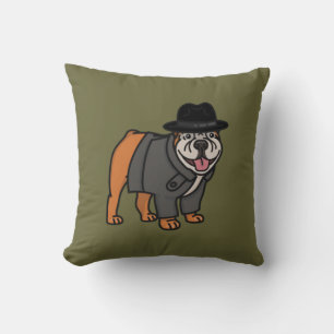 Almofada Travesseiro decorativo inglês do buldogue do