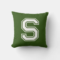 Travesseiro decorativo inicial personalizado verde