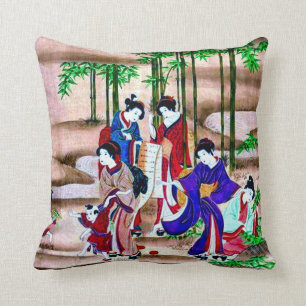 Almofada Travesseiro decorativo japonês antigo da arte da