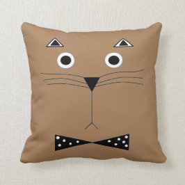 Almofada travesseiro decorativo "Kat do Gatinho" 16" x 16"