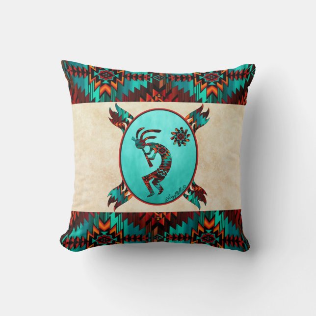 Almofada Travesseiro decorativo Kokopelli Sudoeste (Frente)