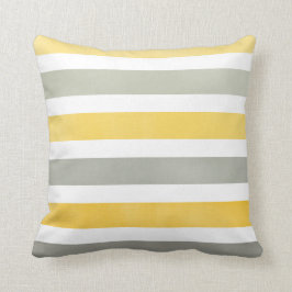 Almofada Travesseiro decorativo largo amarelo e cinzento