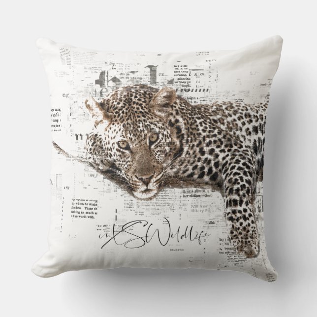 Almofada TRAVESSEIRO DECORATIVO LAZY Leopard (Frente)