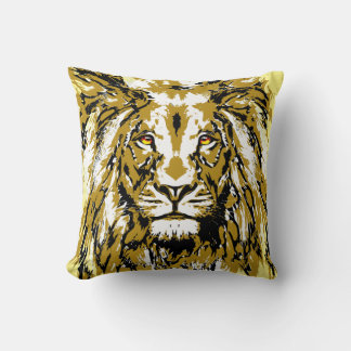 Almofada Travesseiro decorativo Leão Realista - Desenho da