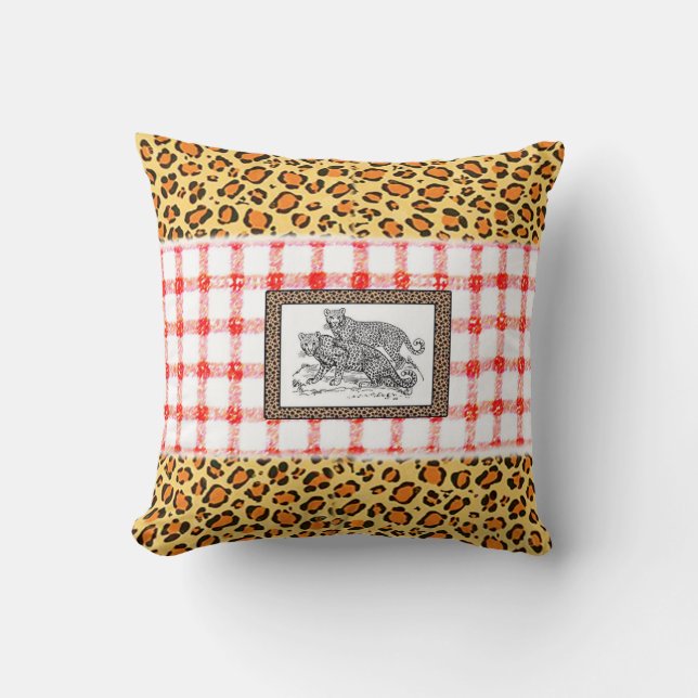 Almofada travesseiro decorativo Leopardo (Frente)