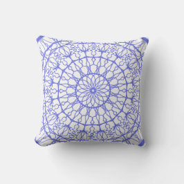 Almofada Travesseiro decorativo leve Violet e White Mandala