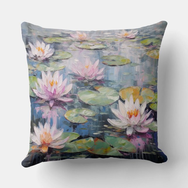 Almofada Travesseiro decorativo Lily Pad Pond (Verso)