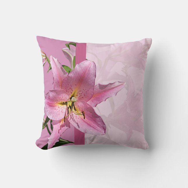 Almofada Travesseiro decorativo Lily Rosa 2 (Frente)