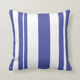 Almofada Travesseiro decorativo listrado branco e azul