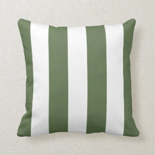 Almofada Travesseiro decorativo listrado verde e branco de