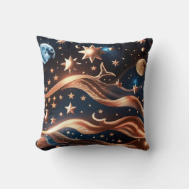 Almofada Travesseiro Decorativo – Lua Celestial em Bronze L
