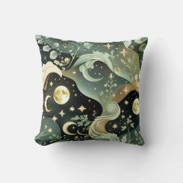 Almofada Travesseiro Decorativo – Lua Celestial Verde Sage