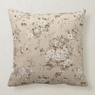 Almofada Travesseiro decorativo luxuoso floral Dourado
