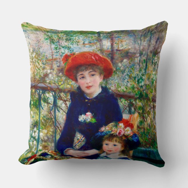 Almofada Travesseiro decorativo-mãe e filho de Renoir (Frente)