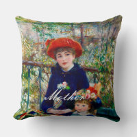 Travesseiro decorativo-mãe e filho de Renoir