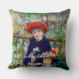 Almofada Travesseiro decorativo-mãe e filho de Renoir