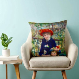 Almofada Travesseiro decorativo-mãe e filho de Renoir