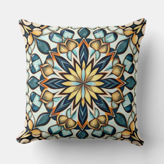 Almofada Travesseiro decorativo Mágico de Mosaico Mandala
