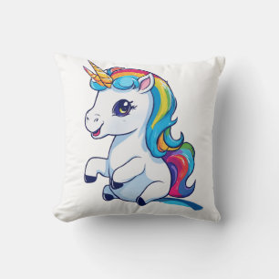 Almofada Travesseiro decorativo mágico Rainbow Unicorn
